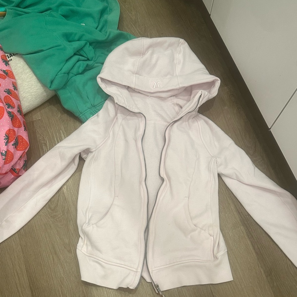 Lululemon Size 8 Scuba Full Zip-Up Jacket, Light Pink